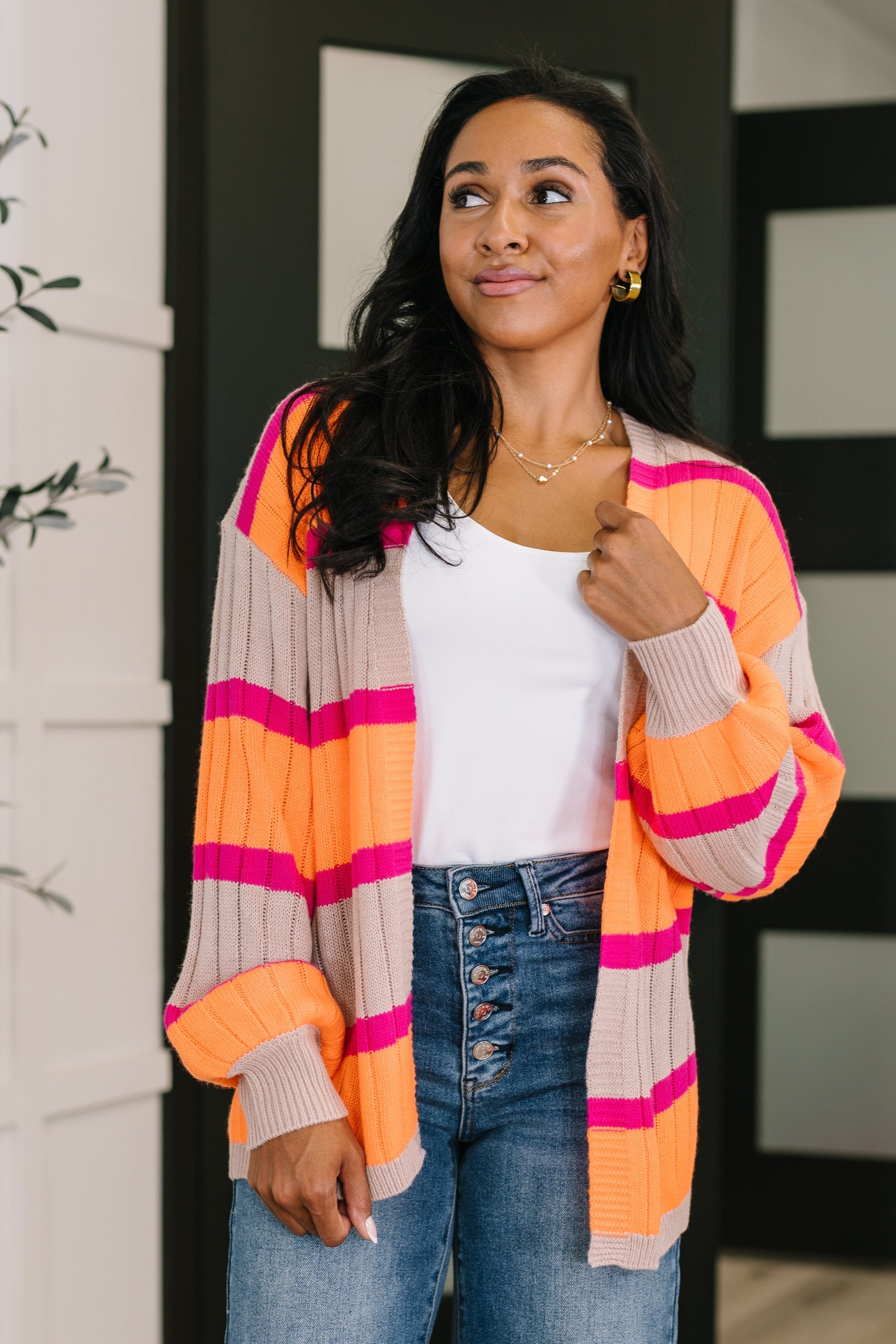 Your Opinion Matters Striped Cardigan - Charming Charlie