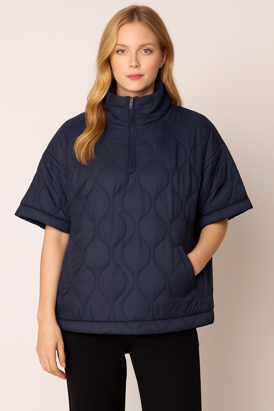 Quilted Puffer Poncho - Charming Charlie