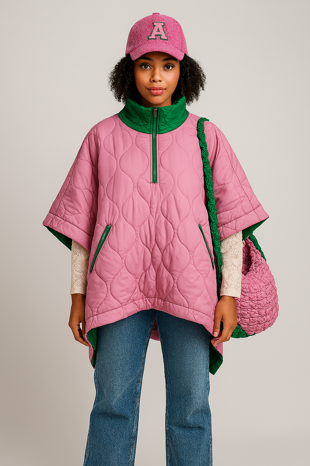 Quilted Puffer Poncho - Charming Charlie