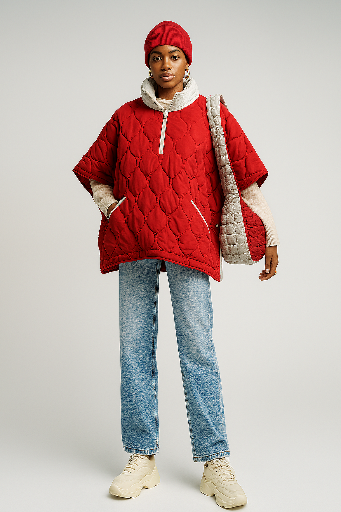 Quilted Puffer Poncho - Charming Charlie