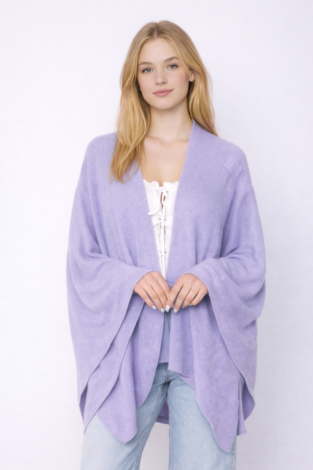 Solid Ruana With Shoulder Strap - Charming Charlie