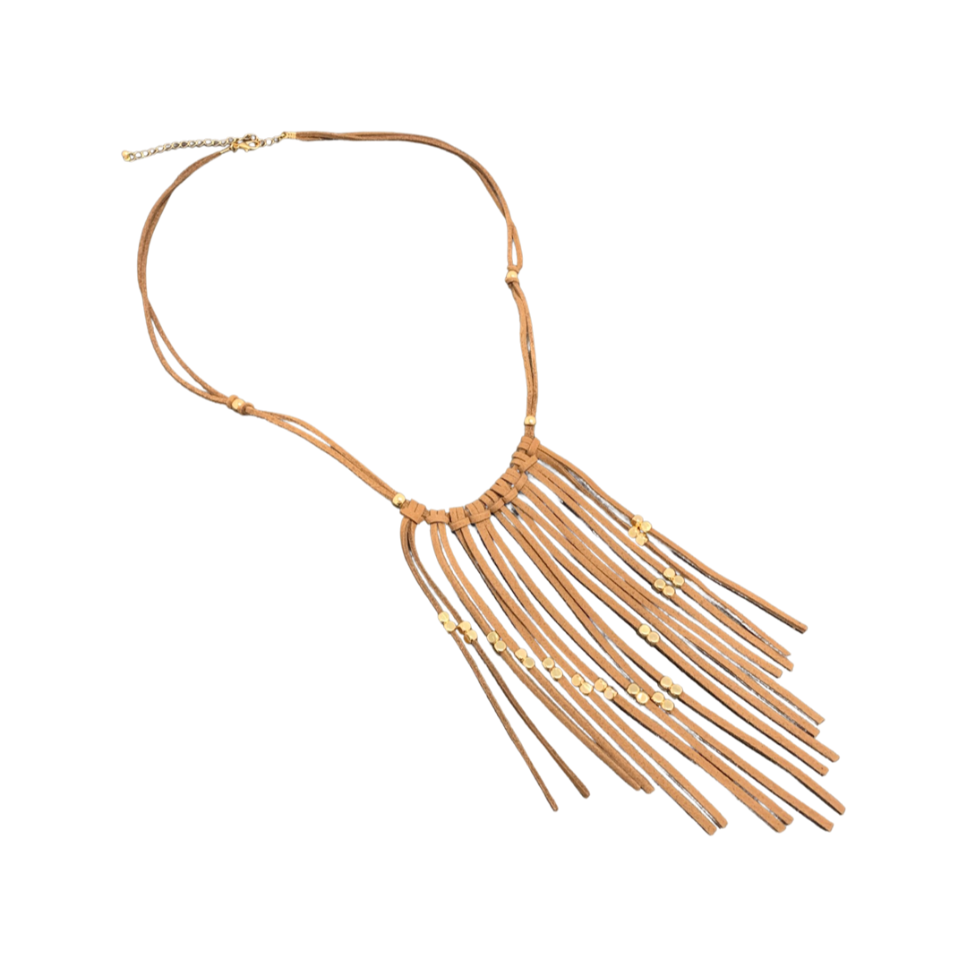 Suede Fringe Necklace - Charming Charlie