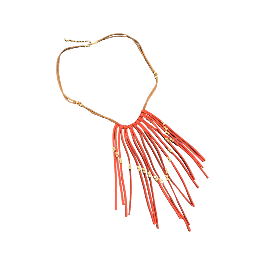 Suede Fringe Necklace - Charming Charlie
