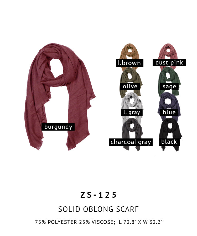 Solid Oblong Scarf - Charming Charlie