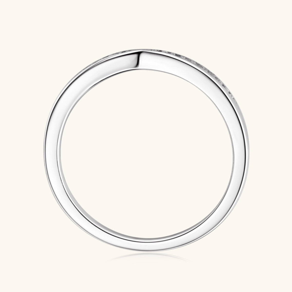 925 Sterling Silver Inlaid Moissanite Ring - Charming Charlie