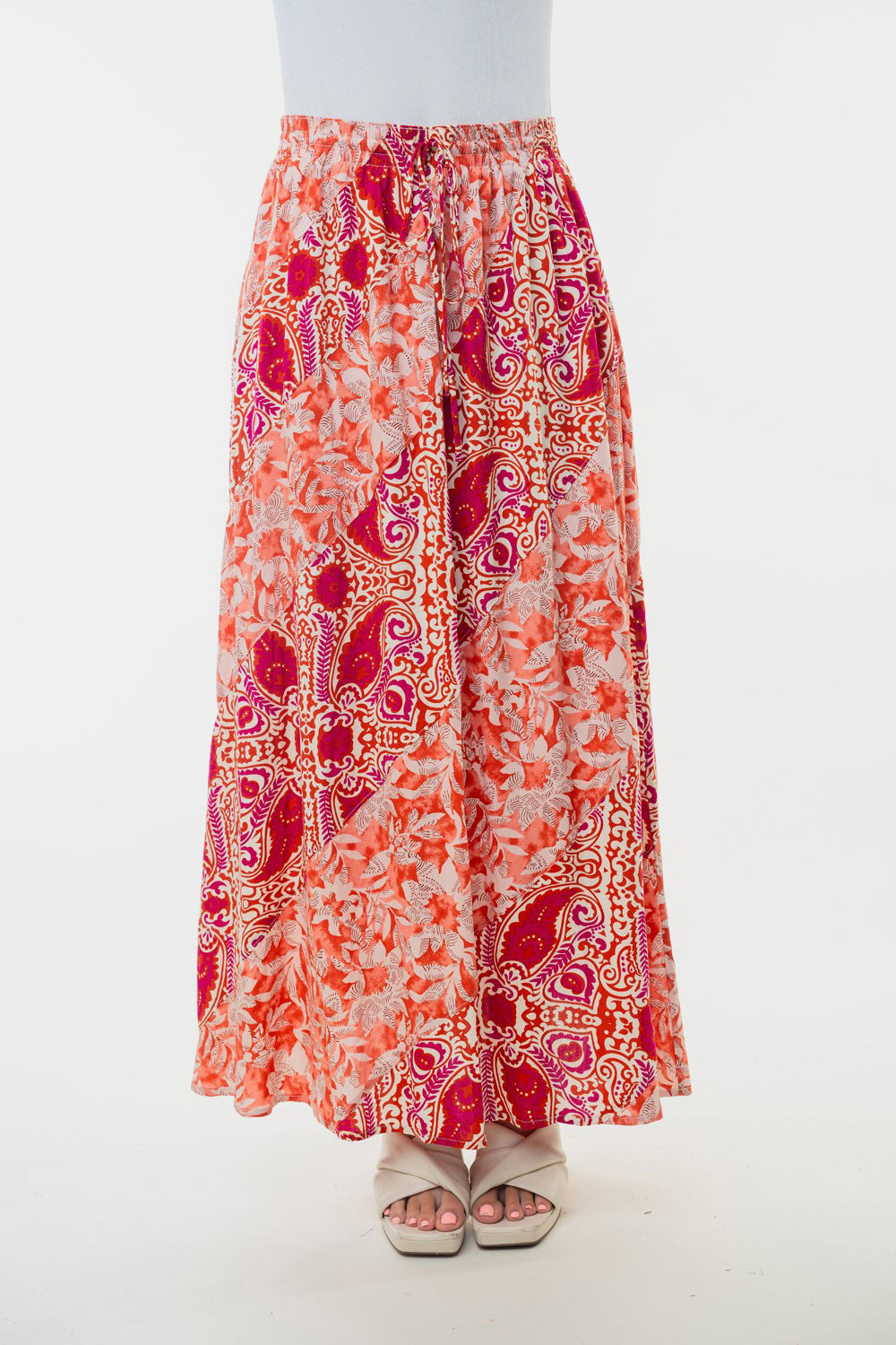 White Birch Full Size High Waisted Floral Woven Skirt - Charming Charlie