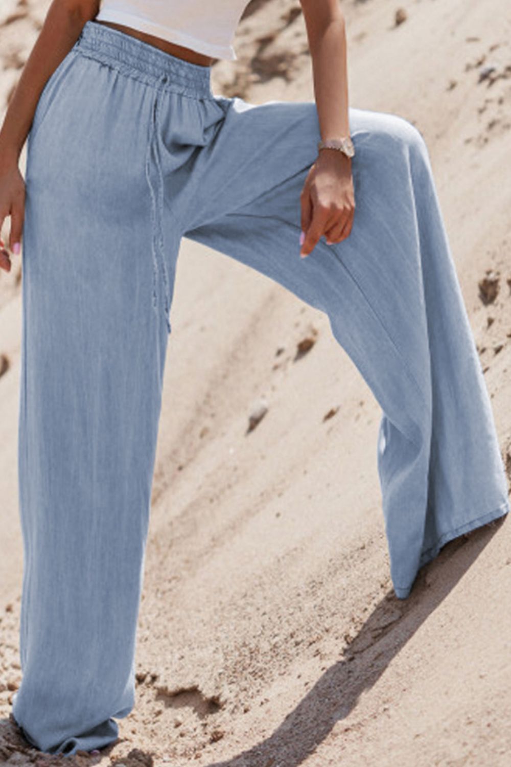 Drawstring Wide Leg Jeans - Charming Charlie