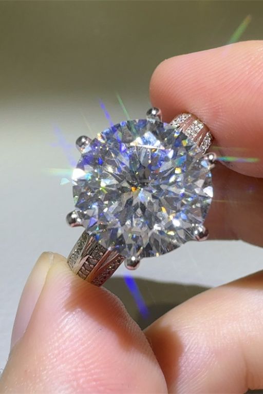 5 Carat Moissanite 925 Sterling Silver Ring - Charming Charlie