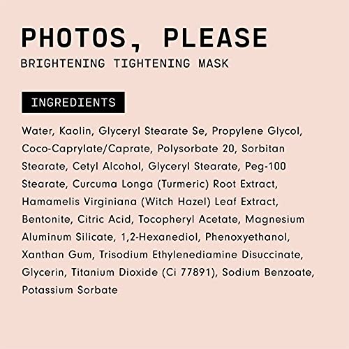 Versed Photos, Please - Tightening, Brightening Face Mask with Turmeric and Kaolin Clay - Pore-Tightening, Hydrating Facial Mask Exfoliates, Removes Blackheads, Evens Skin Tone (1.5 fl oz) - Charming Charlie