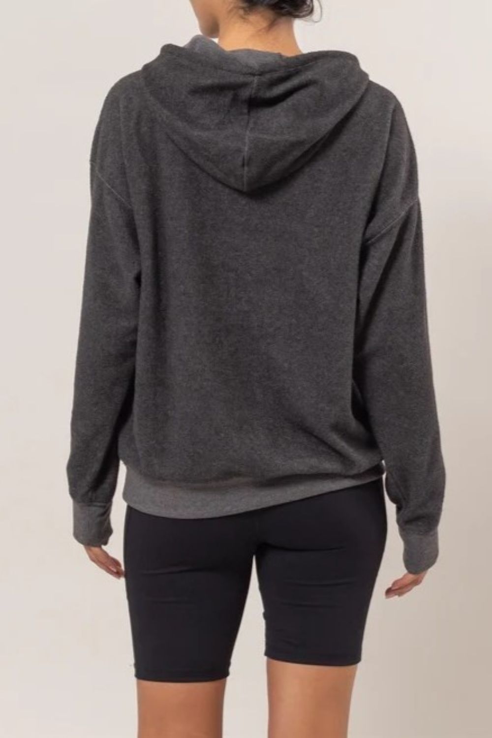 HYFVE Brushed Long Sleeve Hoodie with Kangaroo Pocket - Charming Charlie
