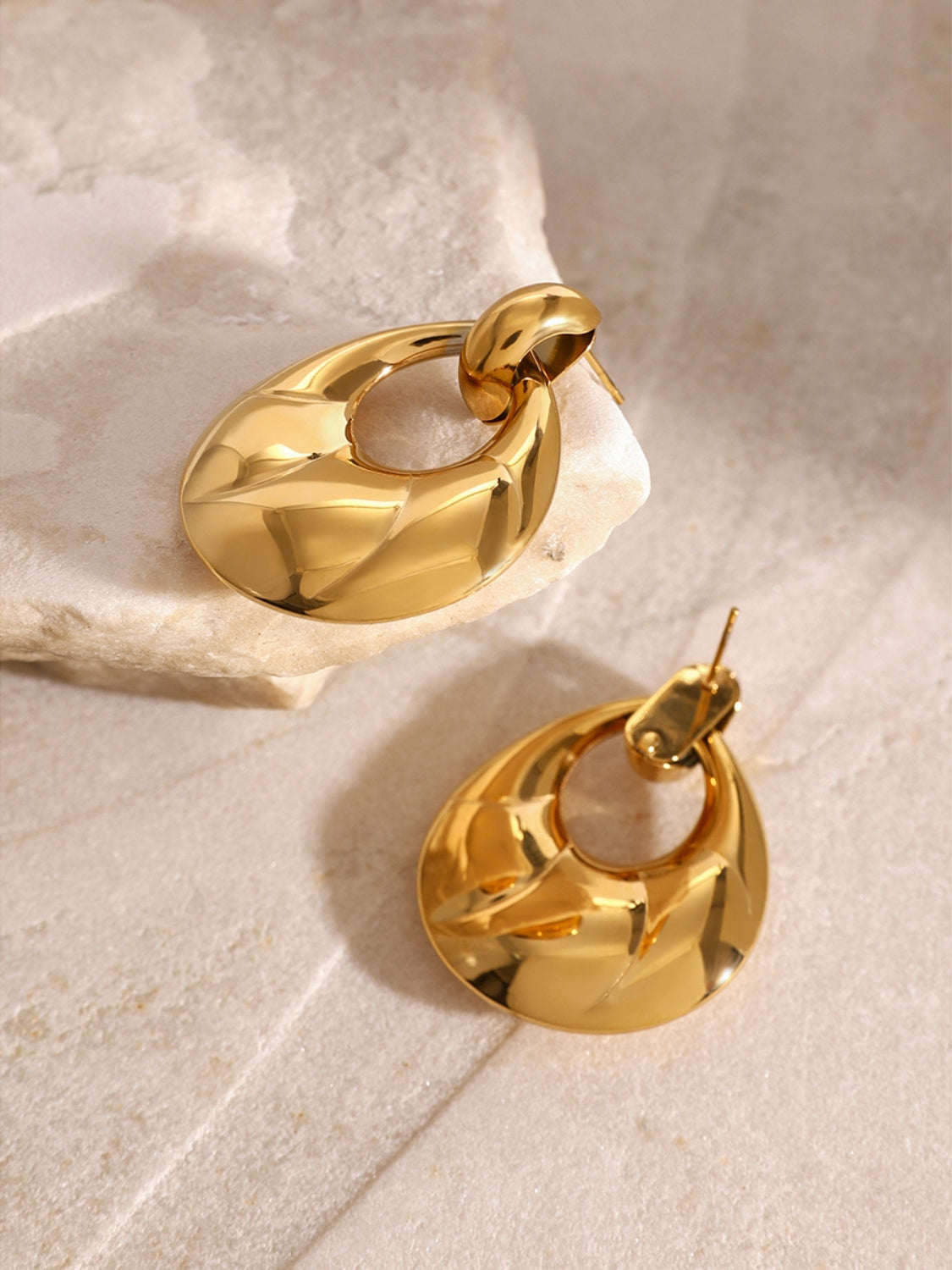 Stainless Steel Teardrop Shape Earrings - Charming Charlie