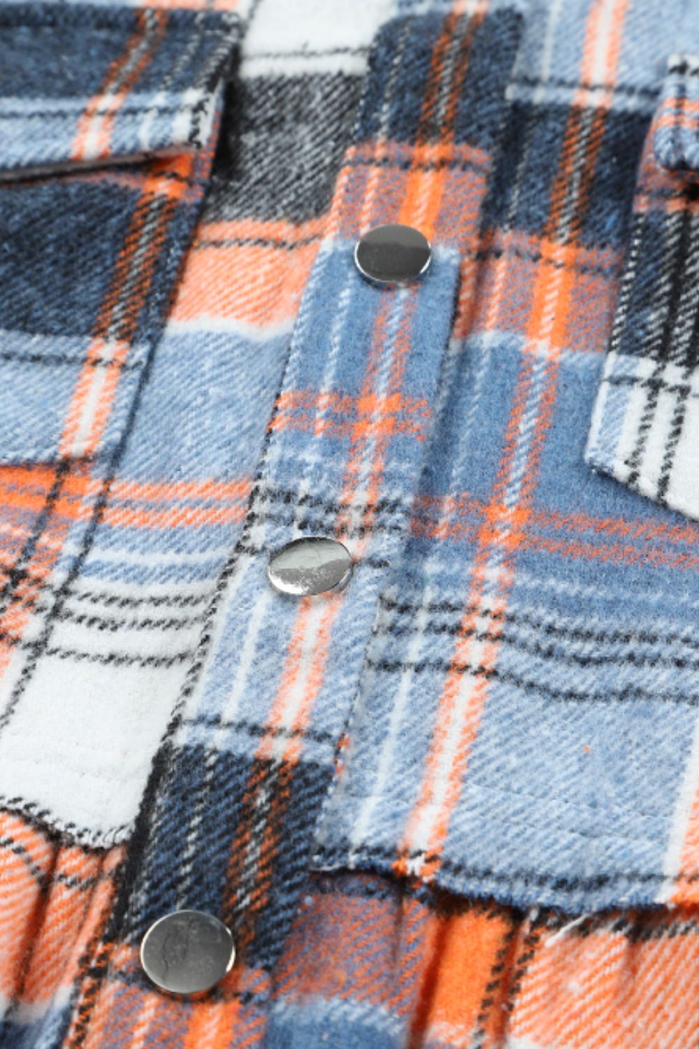 Plaid Collared Neck Long Sleeve Shirt - Charming Charlie