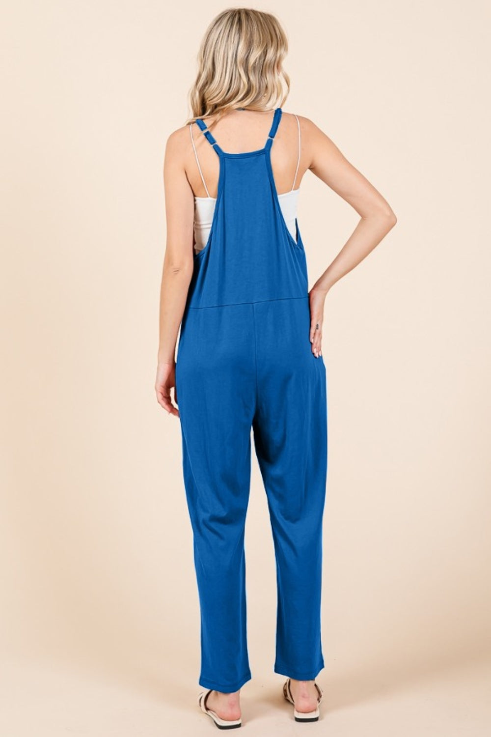 Culture Code Full Size Sleeveless Jumpsuit with Pockets - Charming Charlie