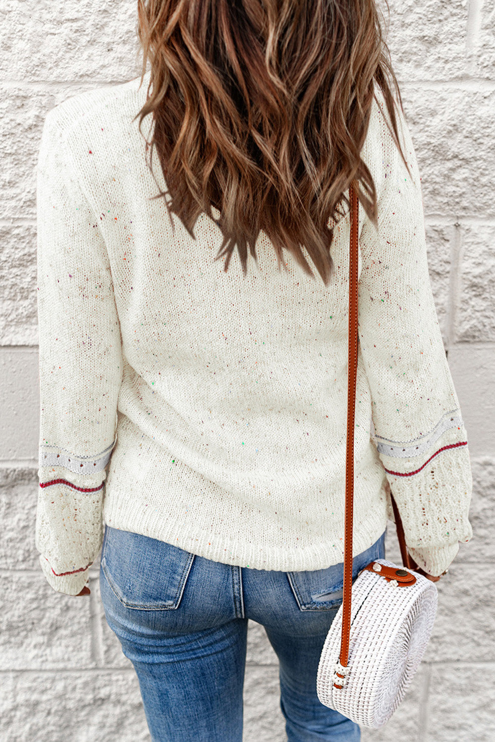 Pilling Detail Round Neck Long Sleeve Sweater - Charming Charlie
