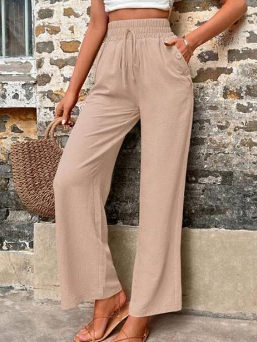 Tied Wide Leg Pants
