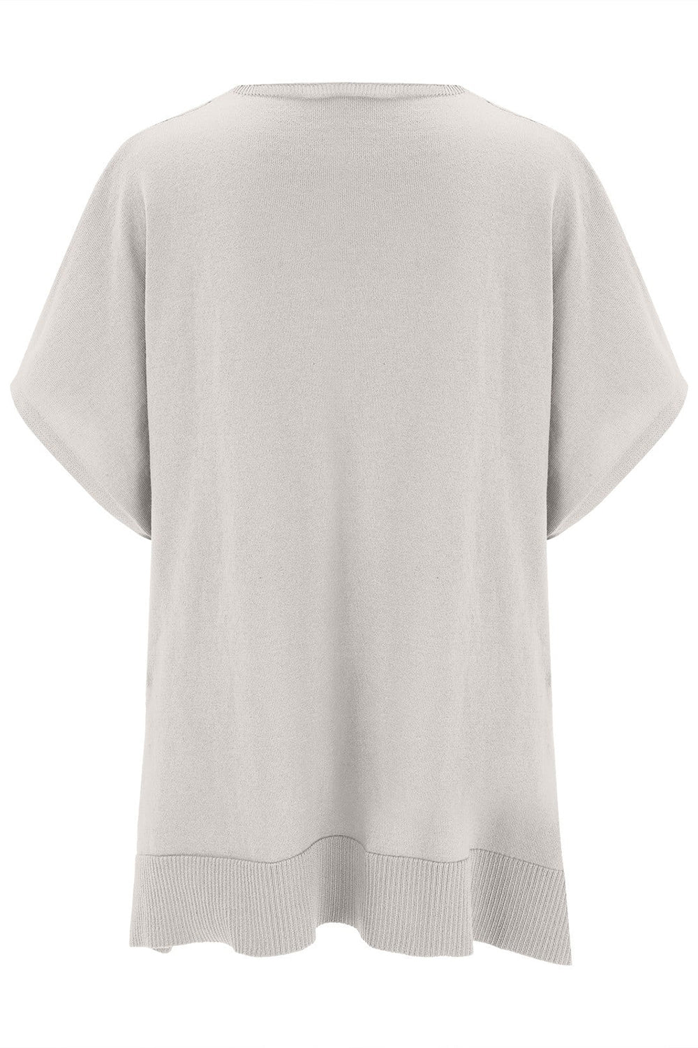 Slit V-Neck Half Sleeve Knit Top - Charming Charlie