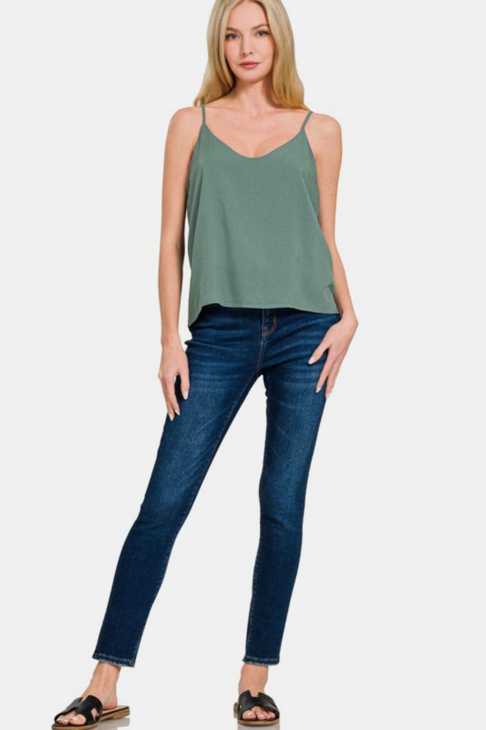 Zenana Two Layered Spaghetti Strap Cami - Charming Charlie