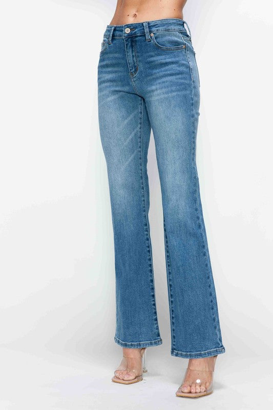 bytos Full Size Cat's Whiskers Mid Rise Bootcut Jeans - Charming Charlie