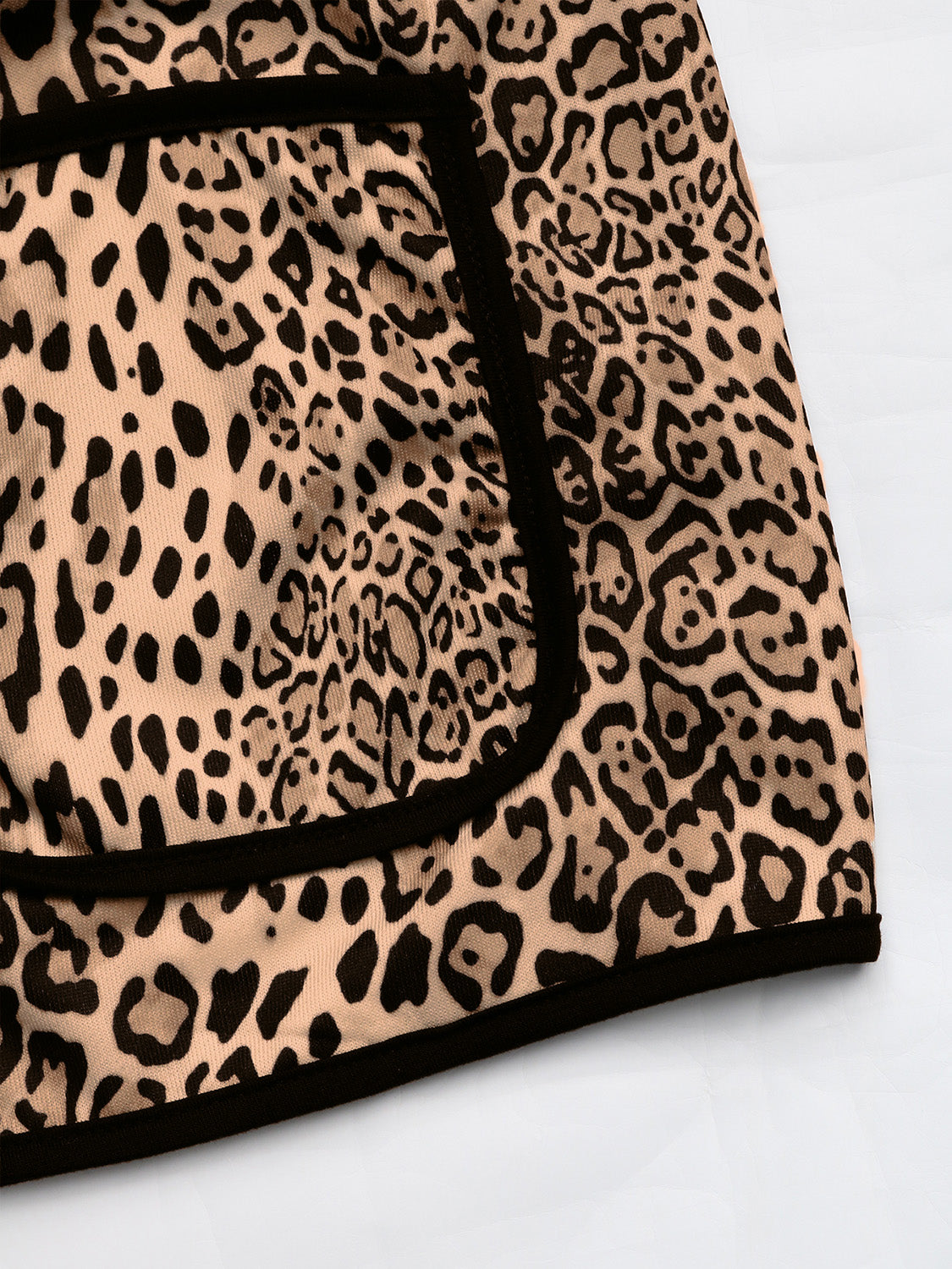 Perfee Leopard Open Front Long Sleeve Jacket - Charming Charlie