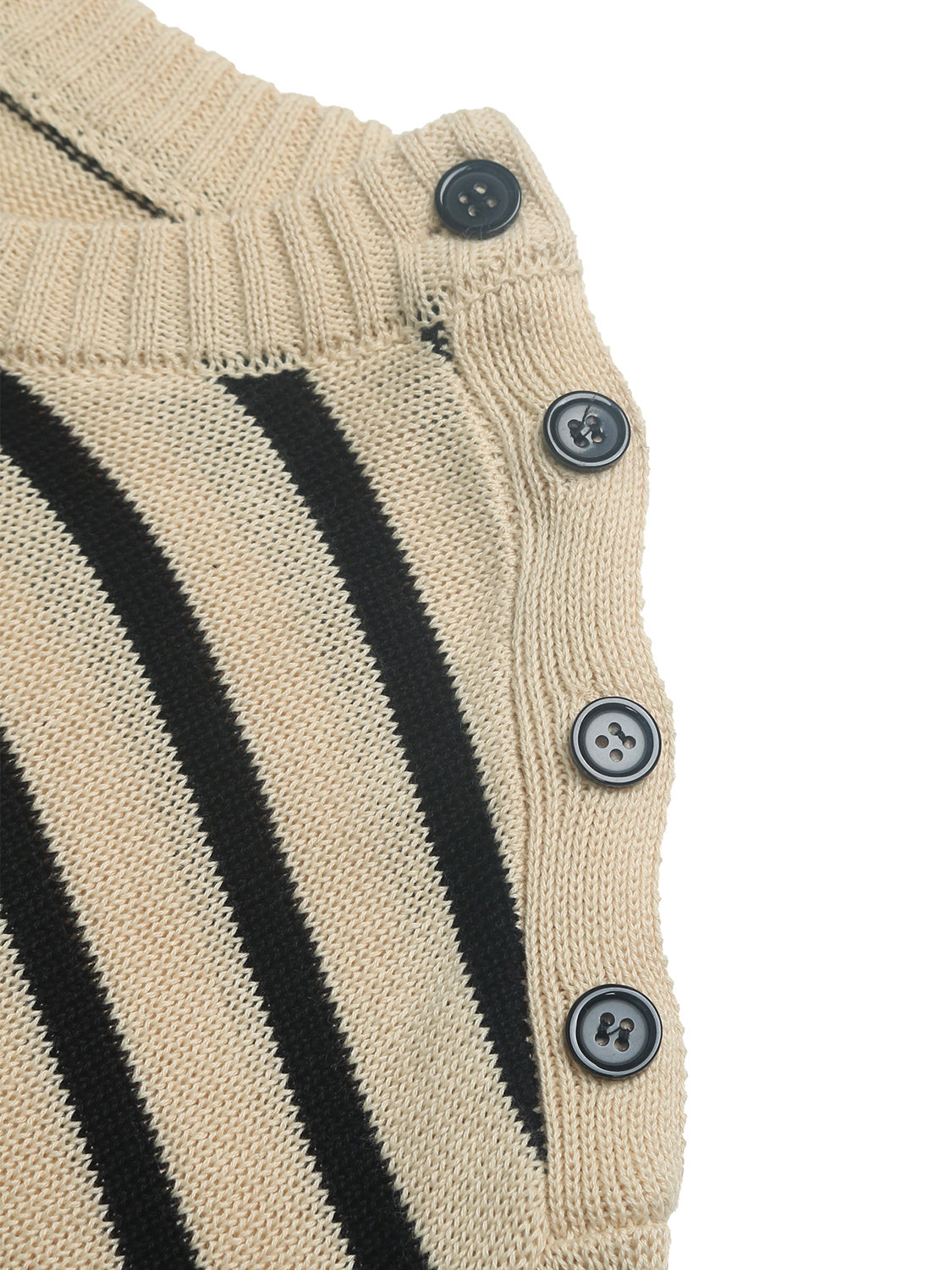 Striped Round Neck Long Sleeve Knit Top - Charming Charlie