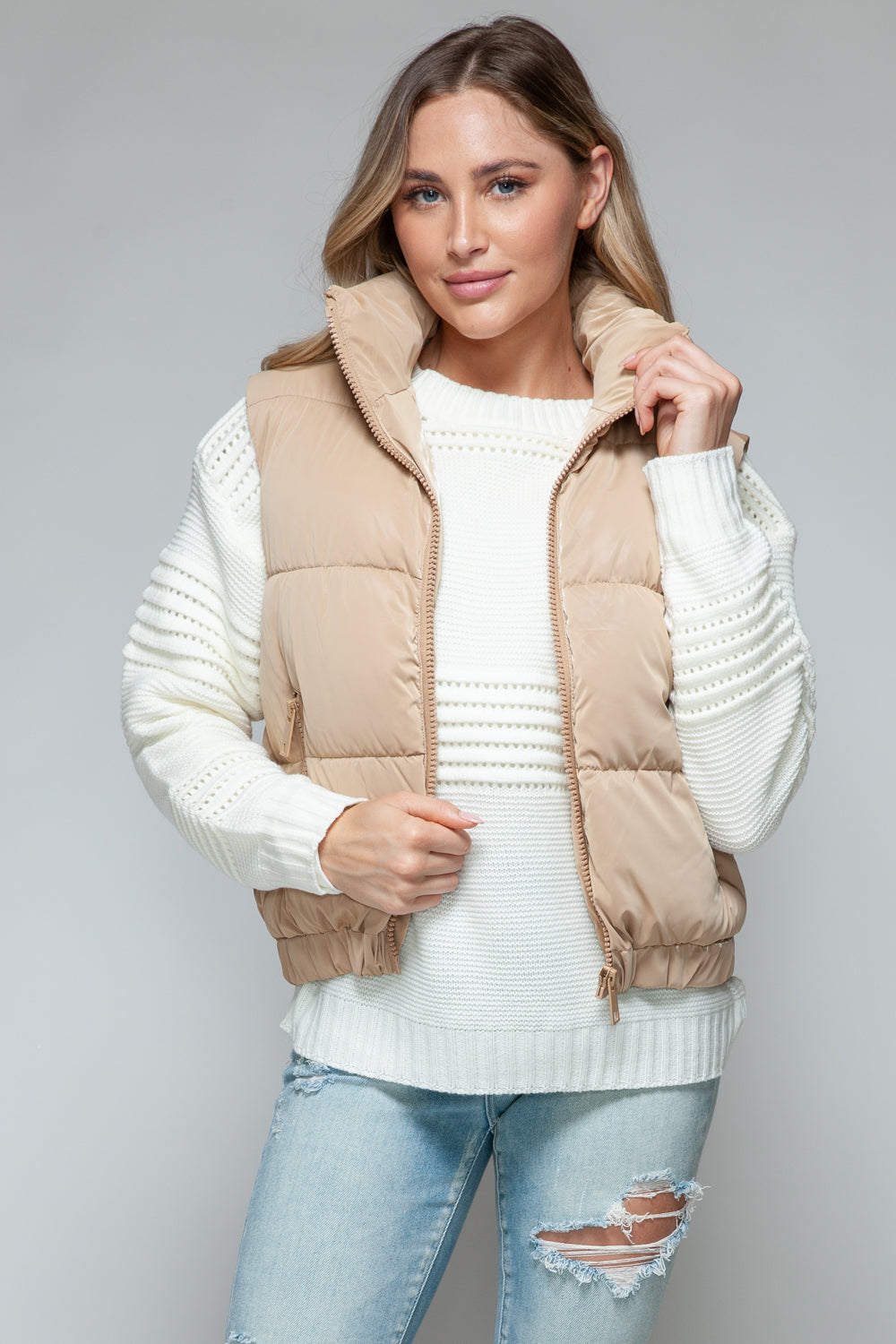 Snobbish Fine Fur Lining Quilted Vest - Charming Charlie
