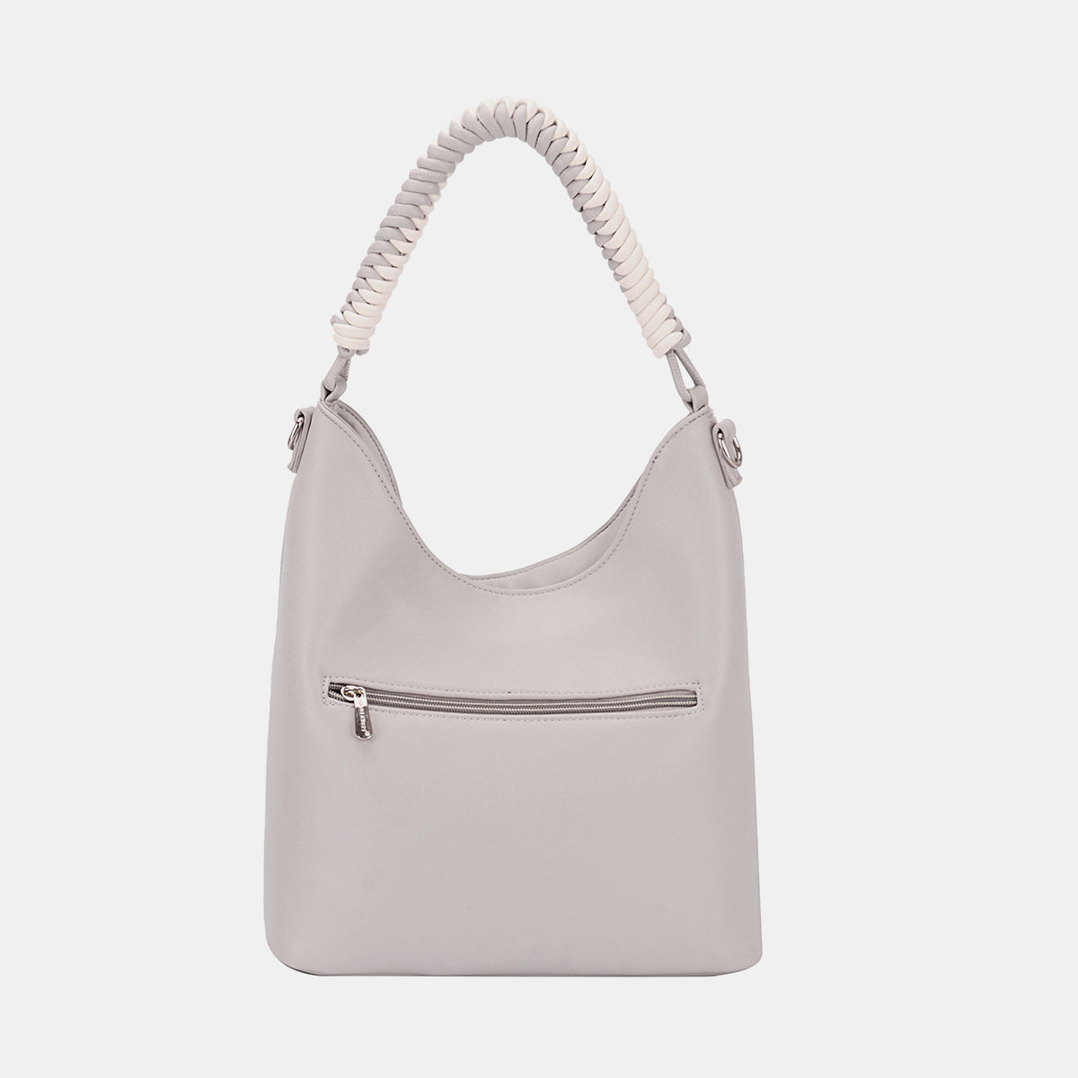 David Jones Woven Handle PU Leather Handbag - Charming Charlie