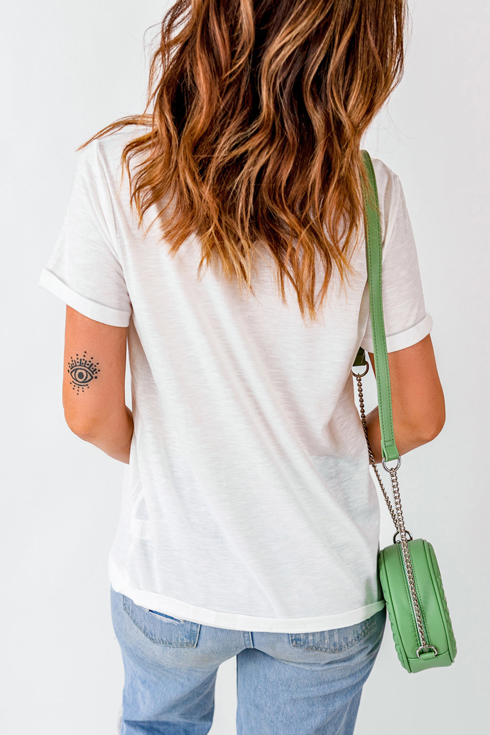 Graphic Round Neck Short Sleeve T-Shirt - Charming Charlie