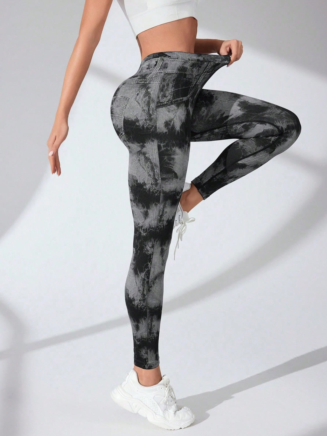 Tie-Dye High Waist Active Leggings - Charming Charlie