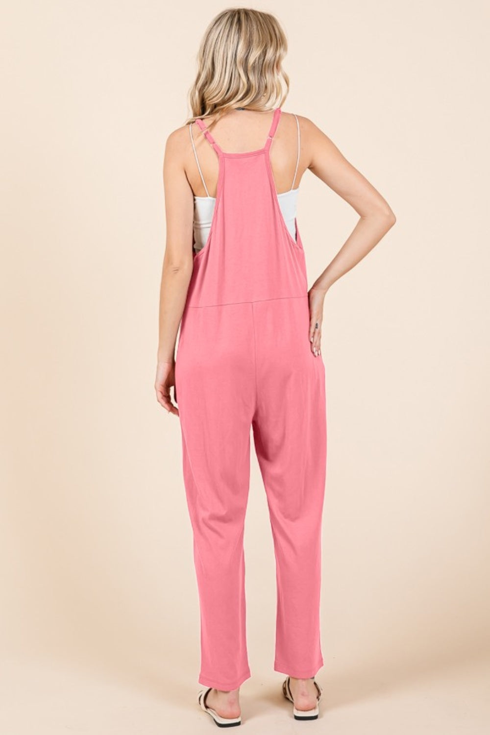 Culture Code Full Size Sleeveless Jumpsuit with Pockets - Charming Charlie