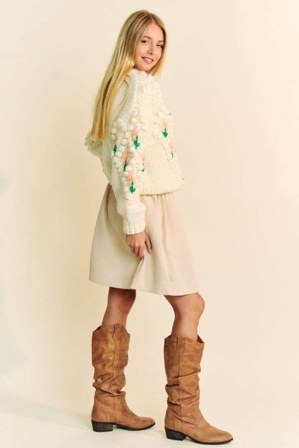 Davi & Dani Floral Pattern Button Down Cardigan - Charming Charlie