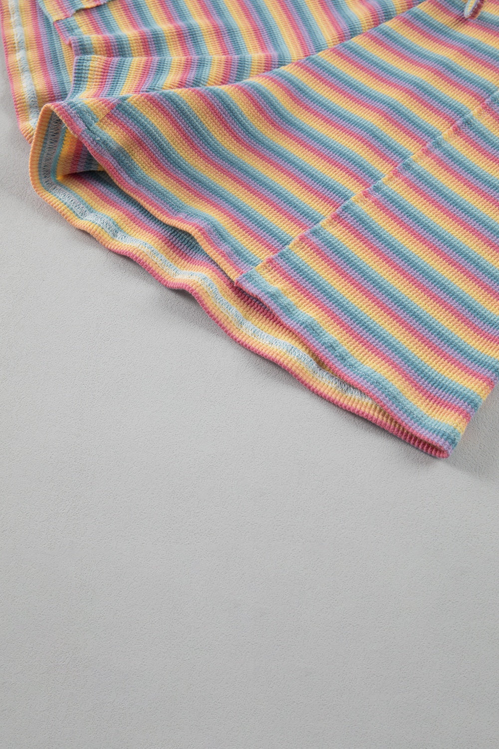 Striped Round Neck Top and Shorts Set - Charming Charlie