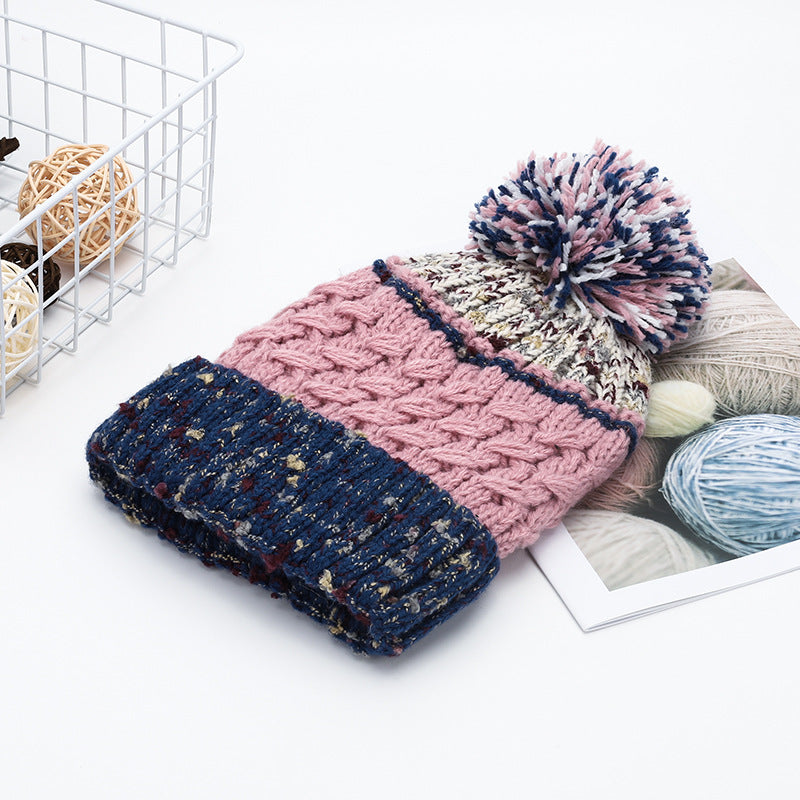 Contrast Thermal Hat with Pompom - Charming Charlie