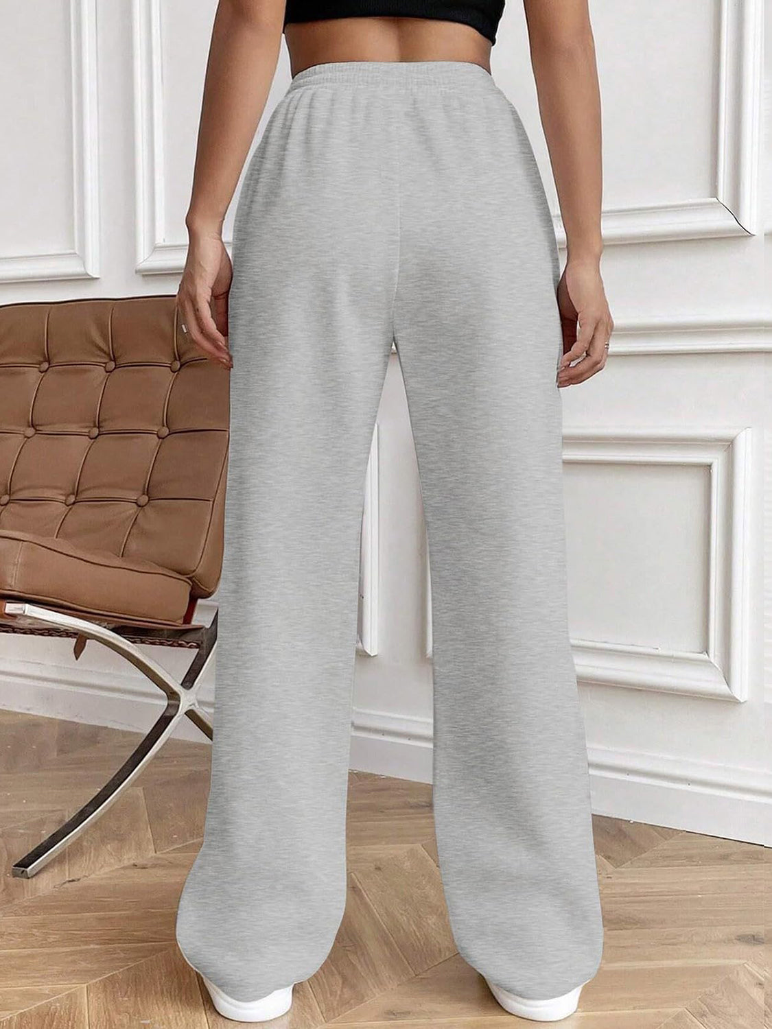 Drawstring Elastic Waist Pants with Pockets - Charming Charlie