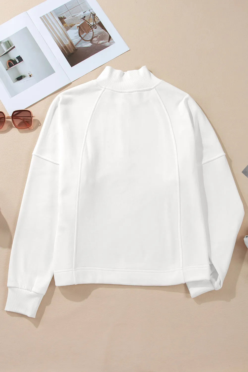 Half Zip Long Sleeve Sweatshirt - Charming Charlie