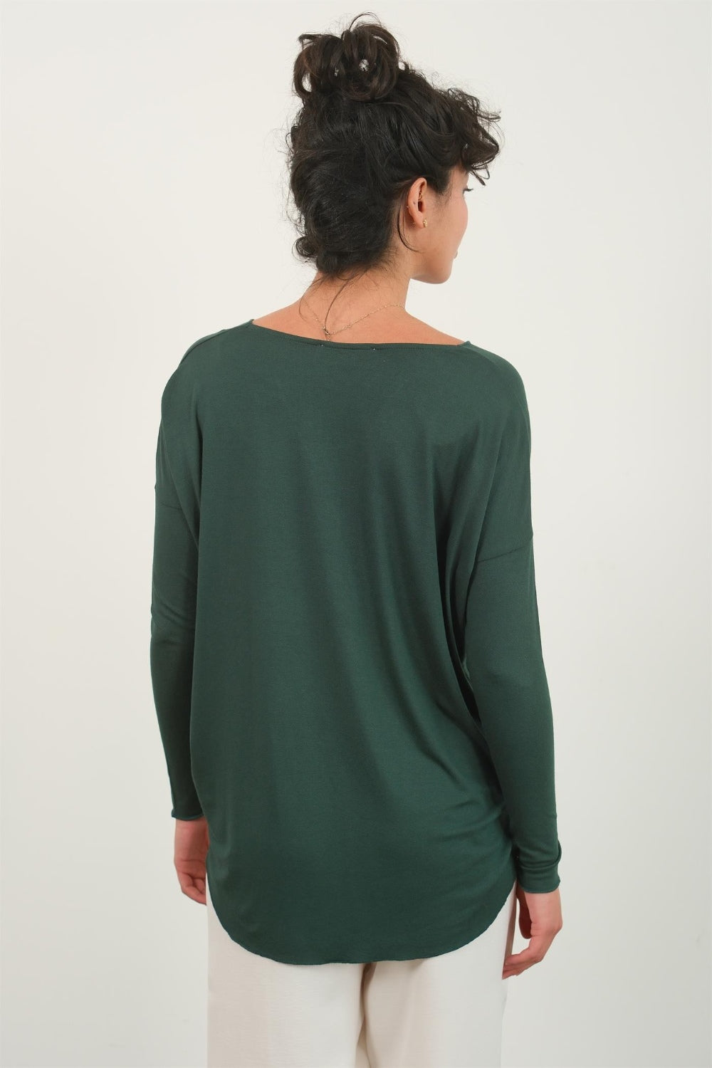 HYFVE Draped Drop Shoulder Long Sleeve Top - Charming Charlie