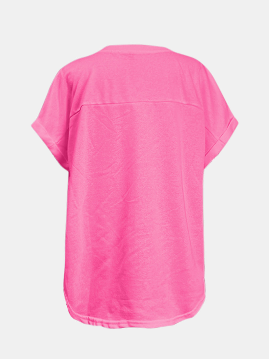Sequin Round Neck Short Sleeve T-Shirt - Charming Charlie
