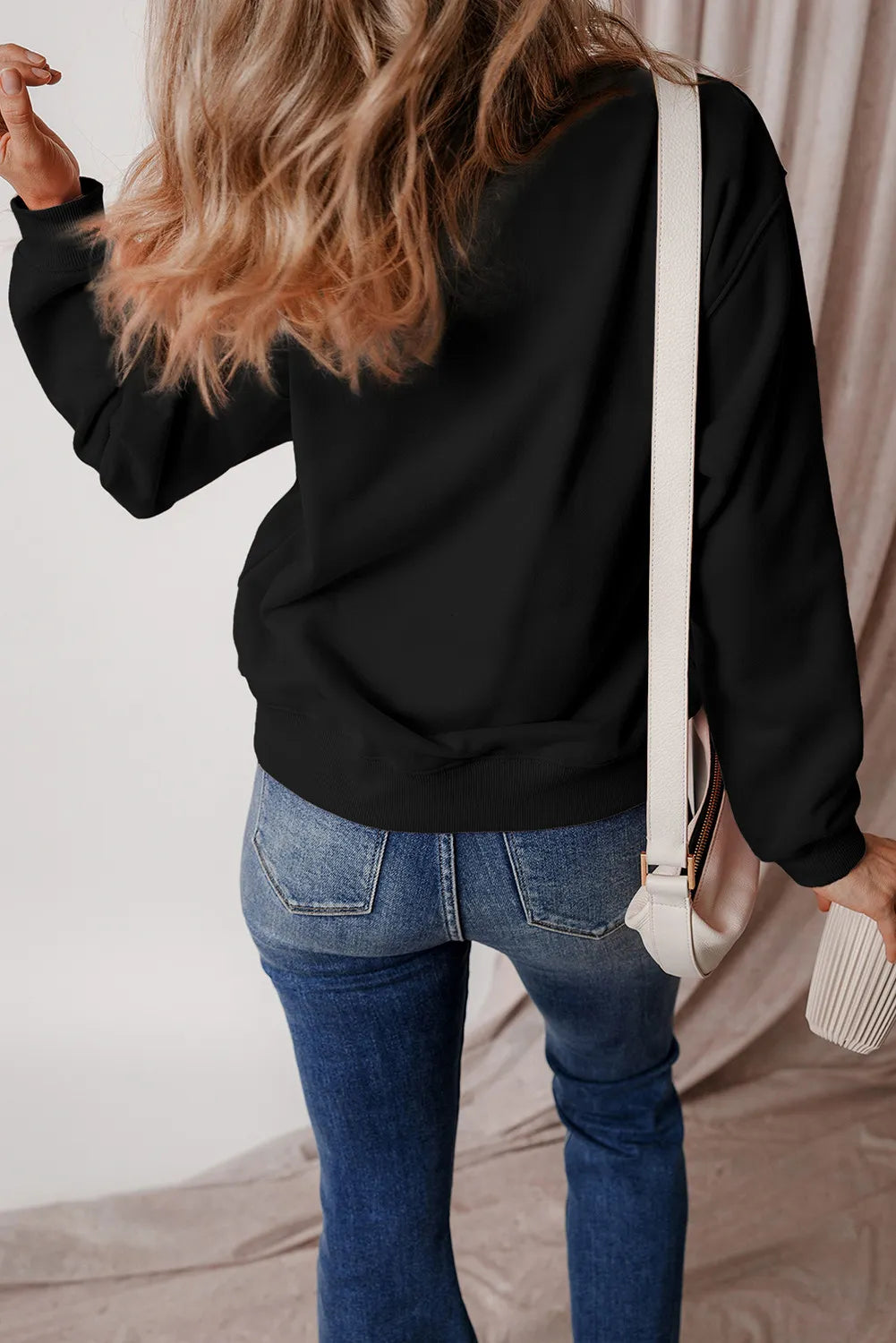 Jack-O'-Lantern Round Neck Long Sleeve Sweatshirt - Charming Charlie