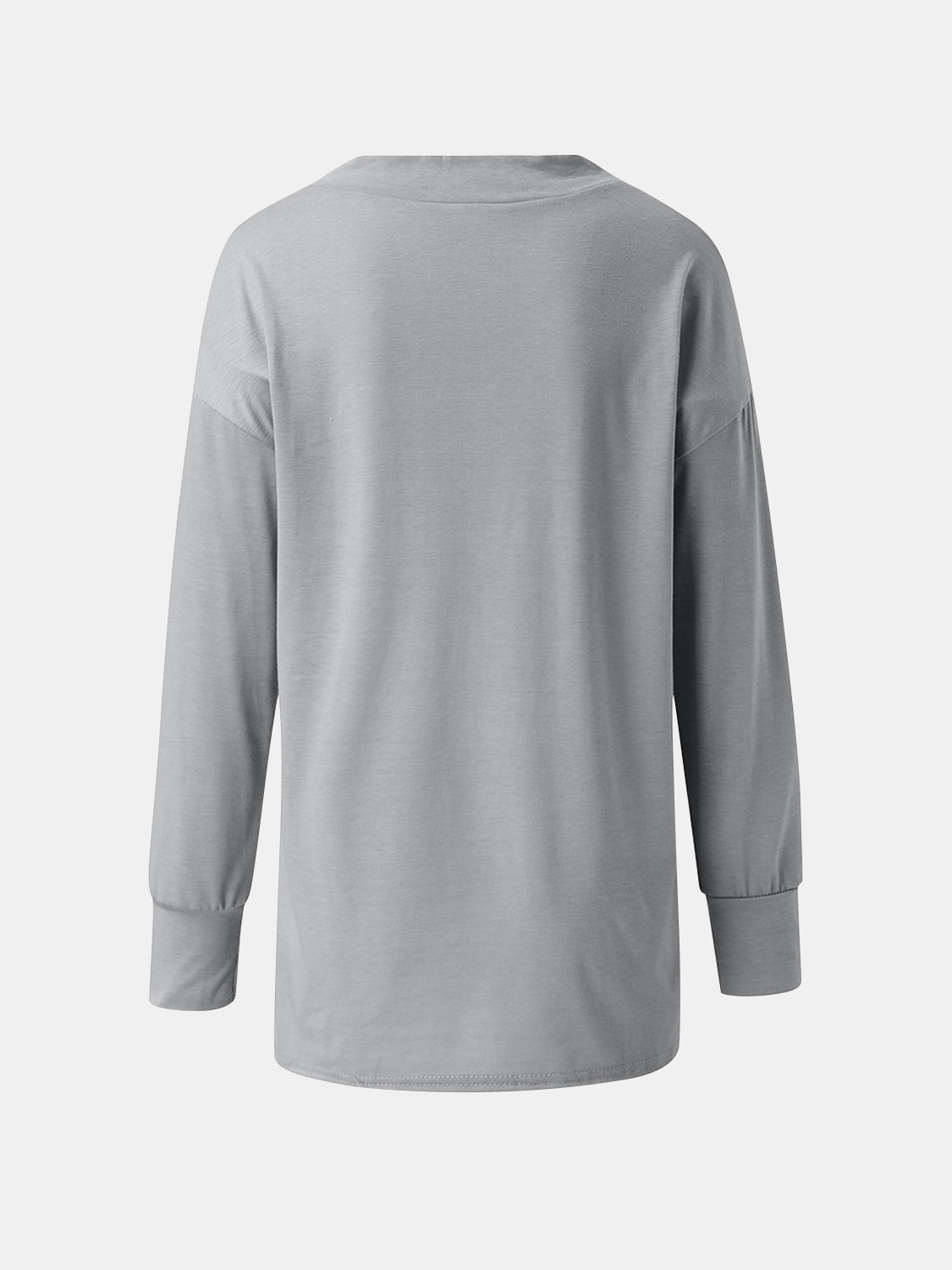 Full Size V-Neck Long Sleeve T-Shirt - Charming Charlie