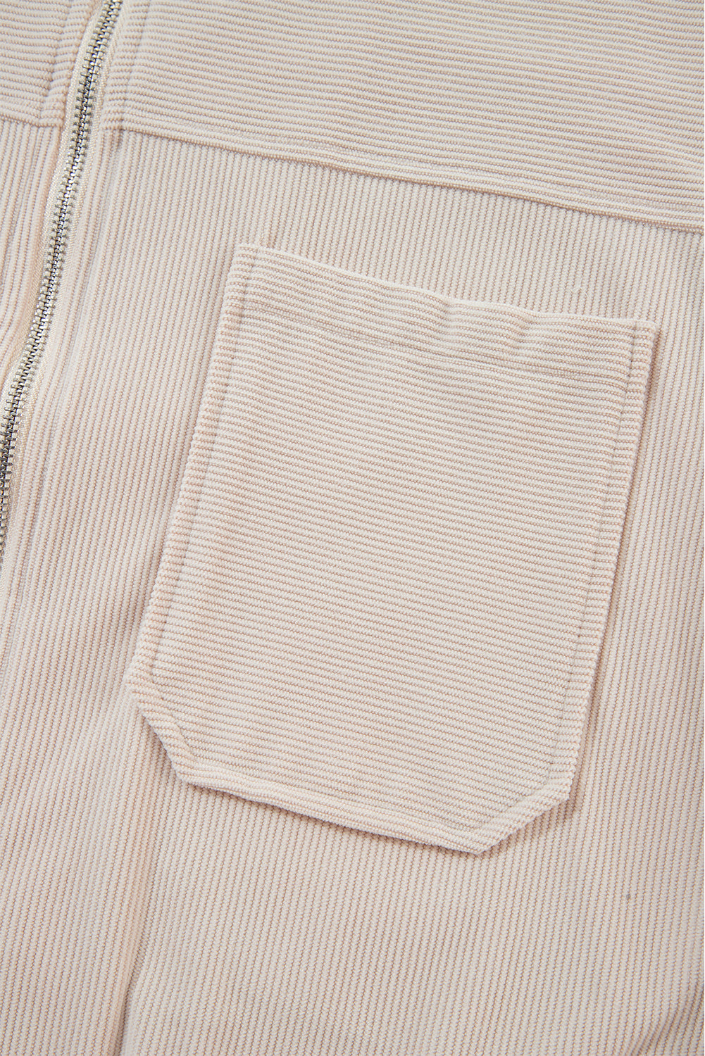 Pocketed Zip Up Long Sleeve Hooded Jacket - Charming Charlie