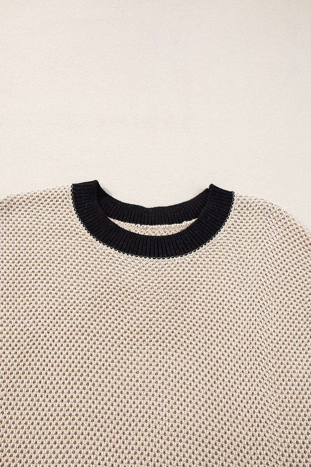 Contrast Trim Round Neck Cap Sleeve Knit Top - Charming Charlie