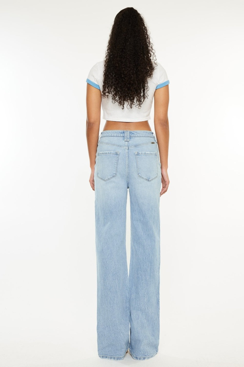 Kancan Distressed High Waist Straight Jeans - Charming Charlie