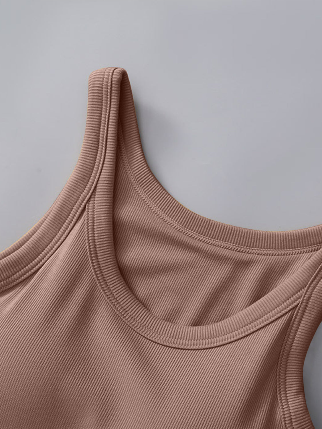 Round Neck Tank with Bra - Charming Charlie