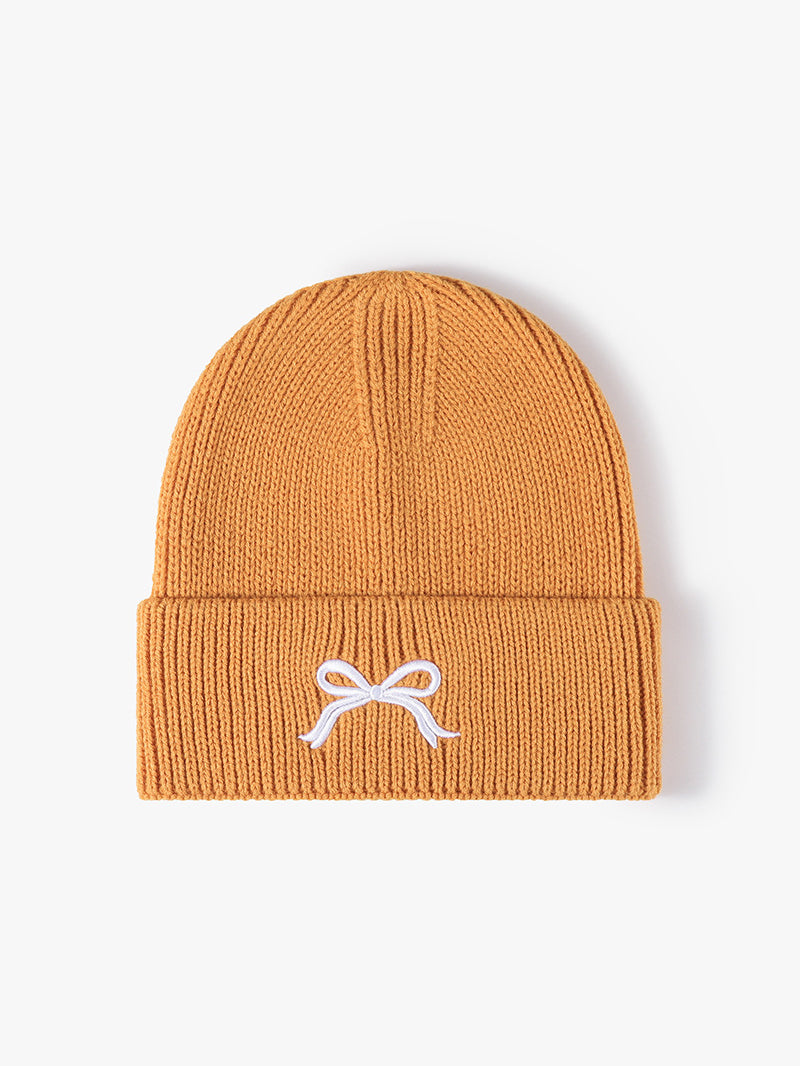 Embroidered Bow Knit Hat - Charming Charlie