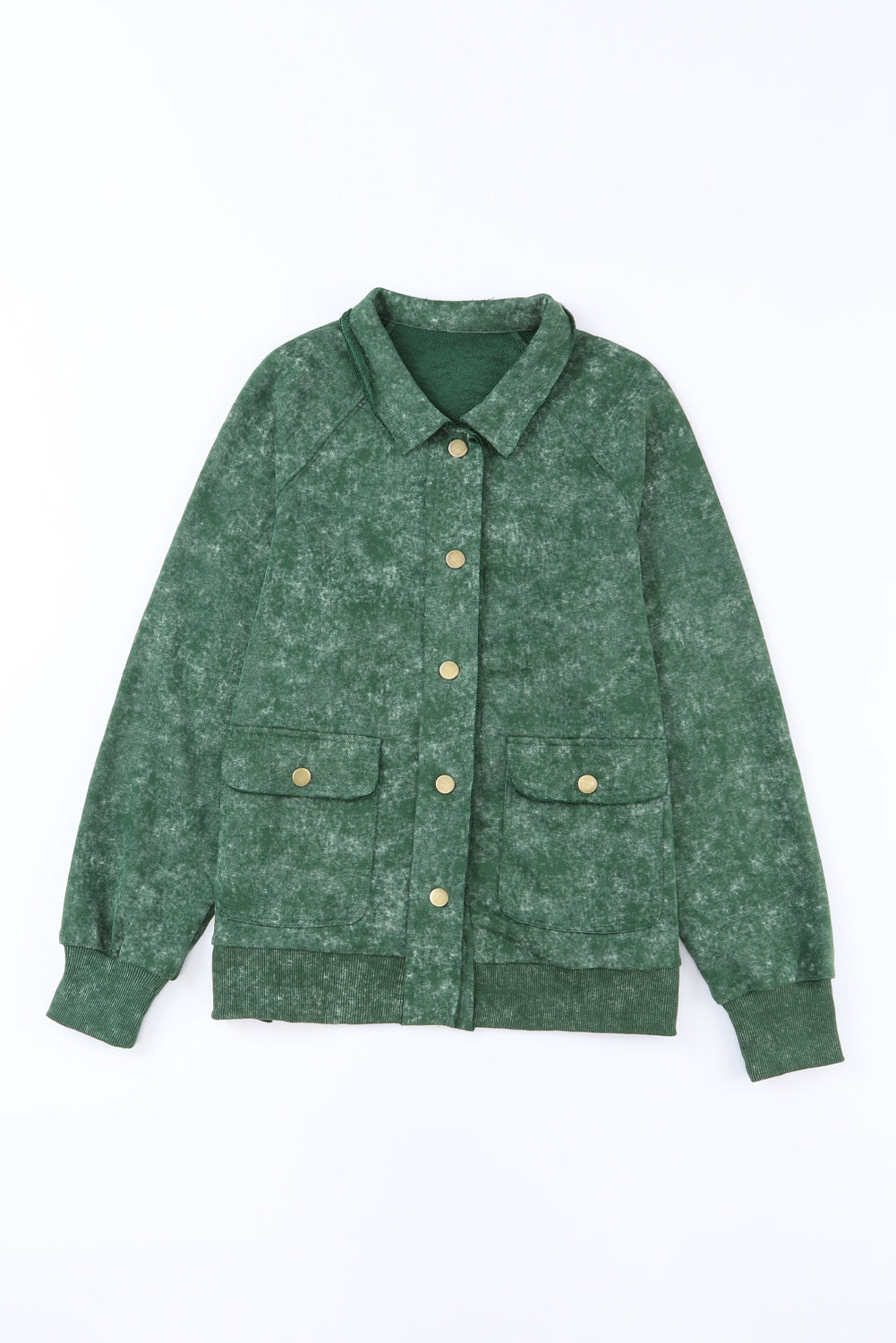Snap Down Flap Pocket Long Sleeve Shacket - Charming Charlie