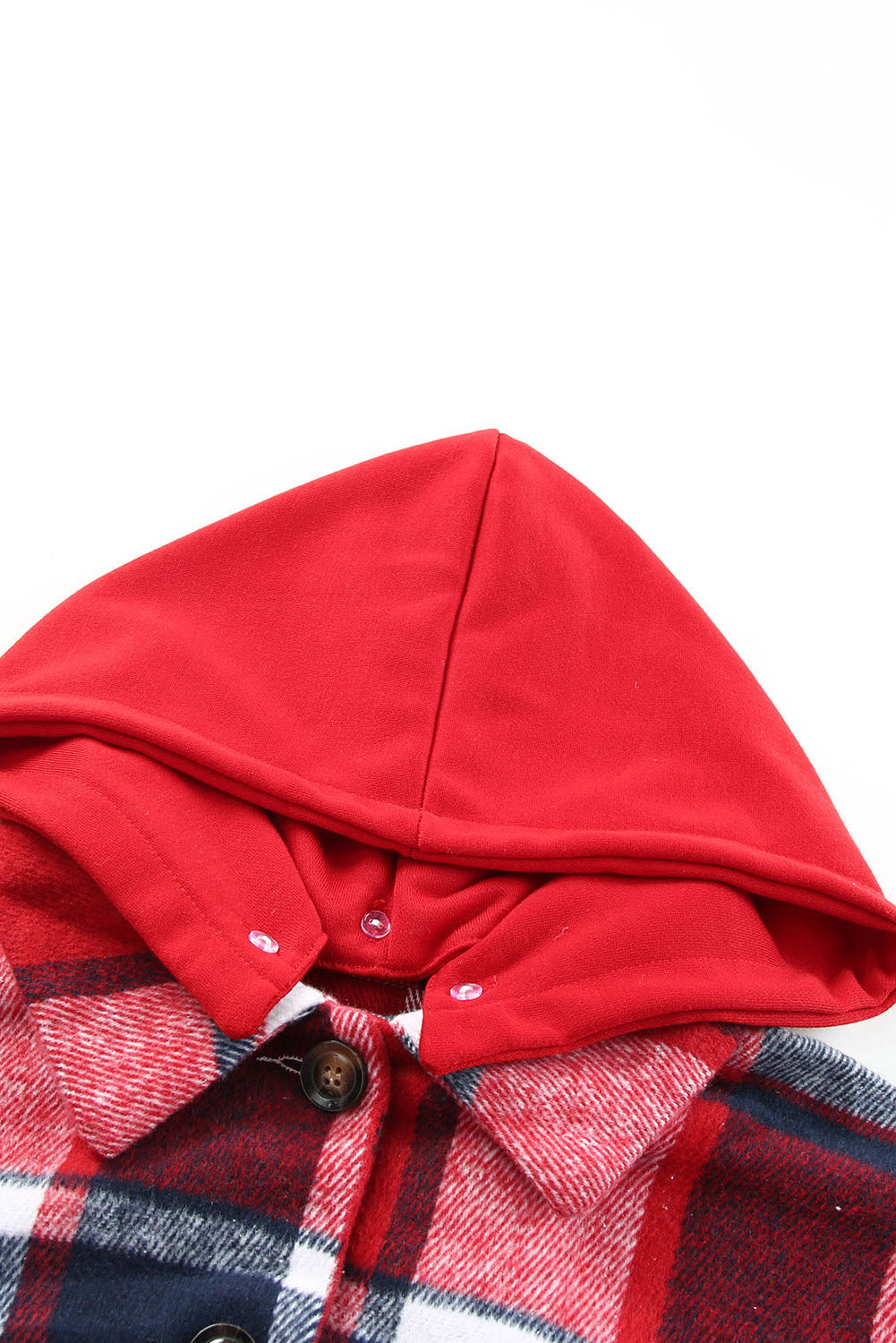 Plaid Button Up Hooded Shacket - Charming Charlie