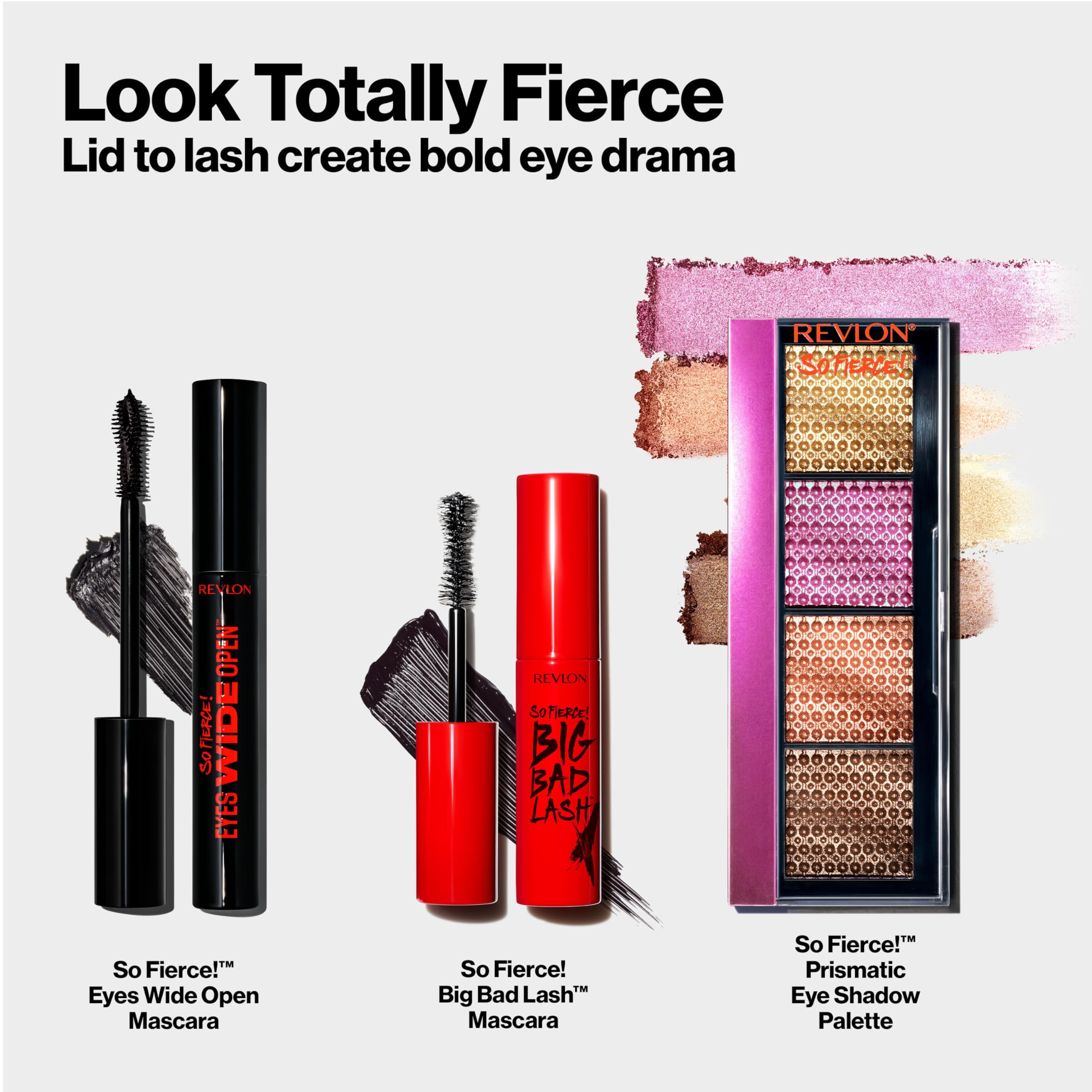 Revlon So Fierce Eyes Wide Open Mascara with Push-up Brush, For Volumizing & High Lifting Eyelashes, Smudge-proof, Flake Resistant, 103 Black Brown, 0.24 fl oz - Charming Charlie