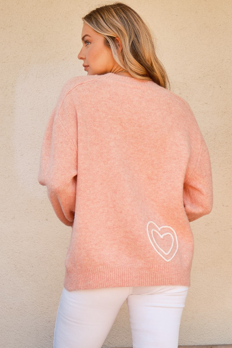 And The Why WIFEY & Heart Round Neck Sweater - Charming Charlie