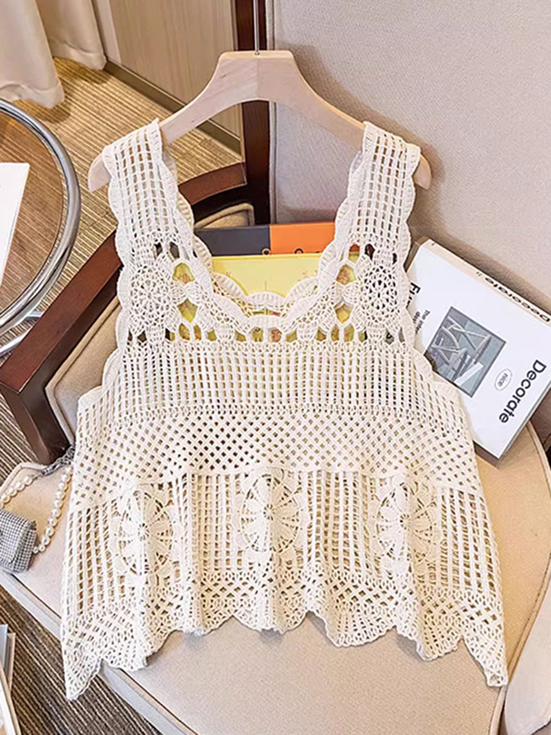 Openwork Scoop Neck Tank - Charming Charlie