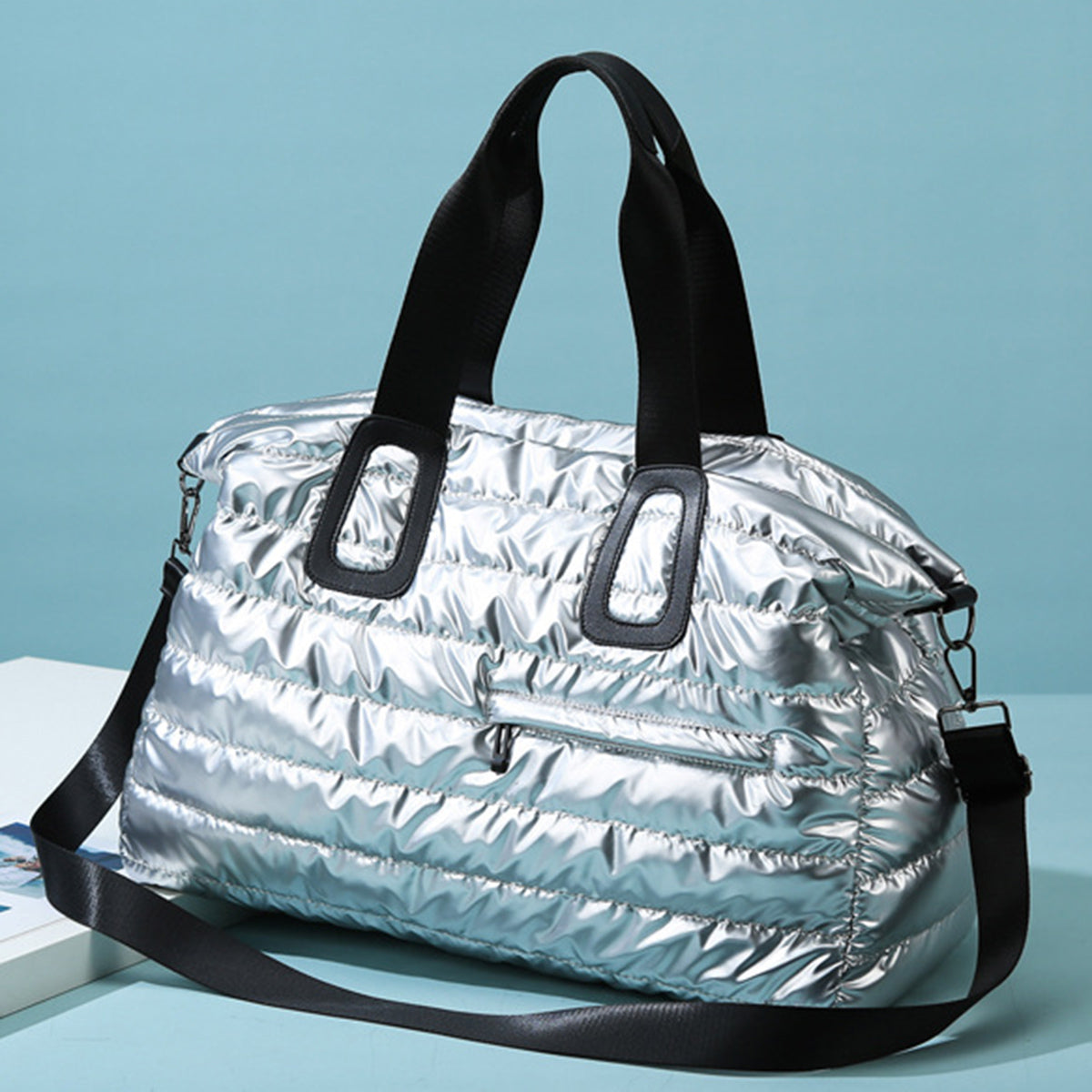 Quilted Nylon Oversize Travel Bag - Charming Charlie