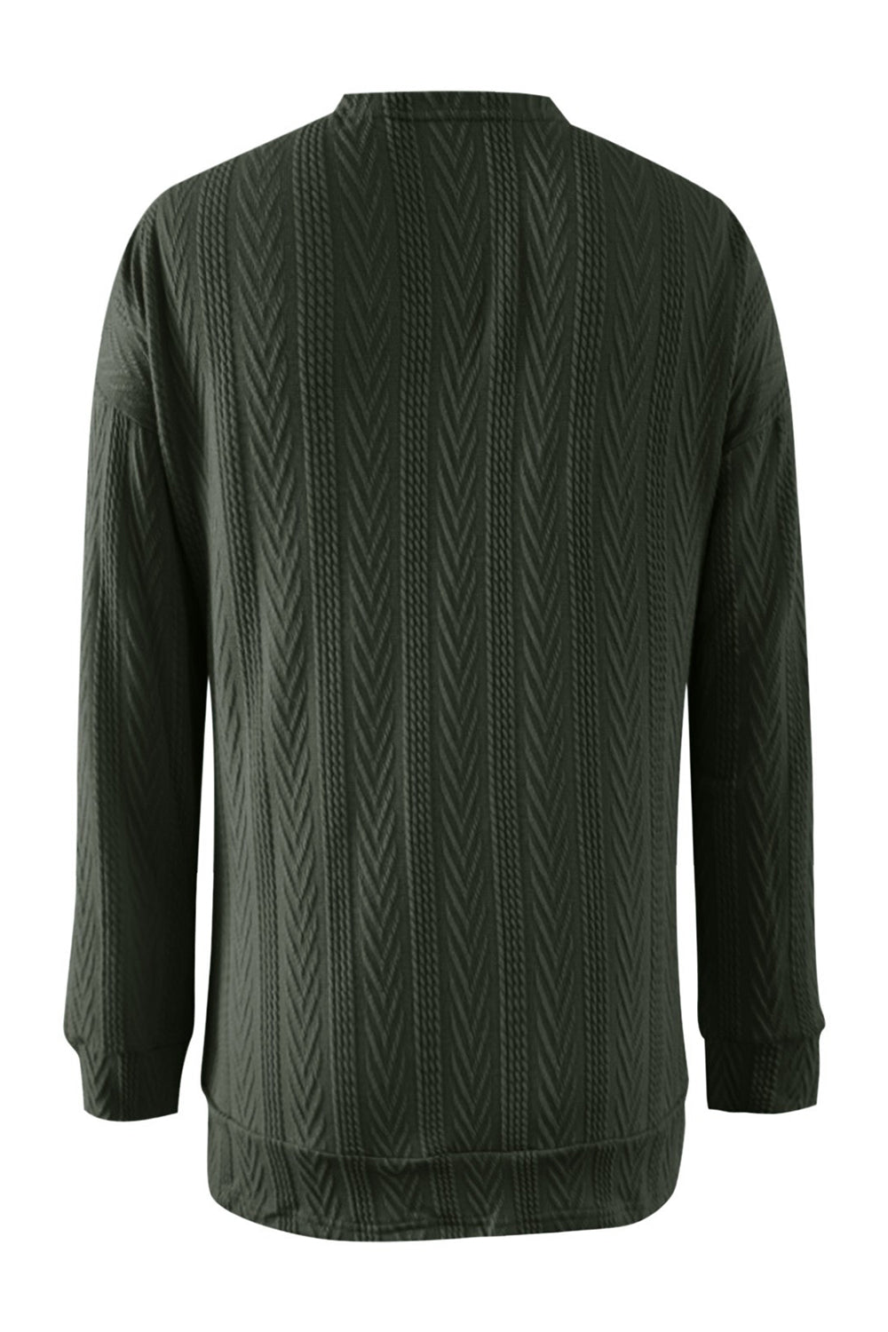 Full Size Textured Open Front Long Sleeve Cardigan - Charming Charlie